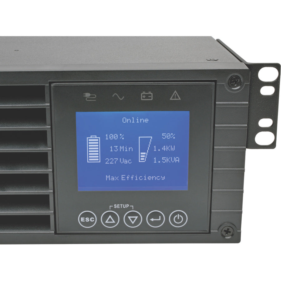Eaton Tripp Lite Series 208/240V 3000VA 2.7kW Double-Conversion UPS - 8 Outlets, Extended Run, Card Slot, LCD, USB, DB9, 2U — SU3000LCD2UHV