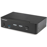 StarTech.com 2 Port DisplayPort KVM Switch - 4K 60Hz - Single Display - UHD DP 1.2 USB KVM Switch with USB 3.0 Hub & Audio - TAA Compliant — SV231DPU34K