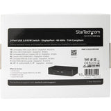 StarTech.com 2 Port DisplayPort KVM Switch - 4K 60Hz - Single Display - UHD DP 1.2 USB KVM Switch with USB 3.0 Hub & Audio - TAA Compliant — SV231DPU34K
