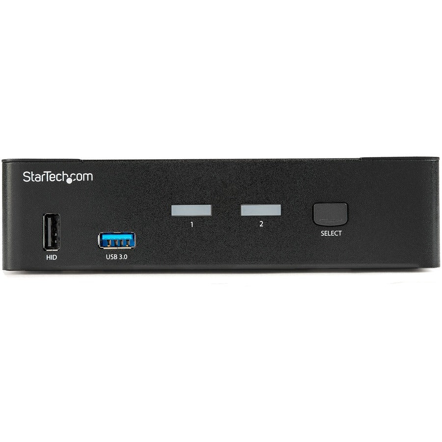 StarTech.com 2 Port DisplayPort KVM Switch - 4K 60Hz - Single Display - UHD DP 1.2 USB KVM Switch with USB 3.0 Hub & Audio - TAA Compliant — SV231DPU34K