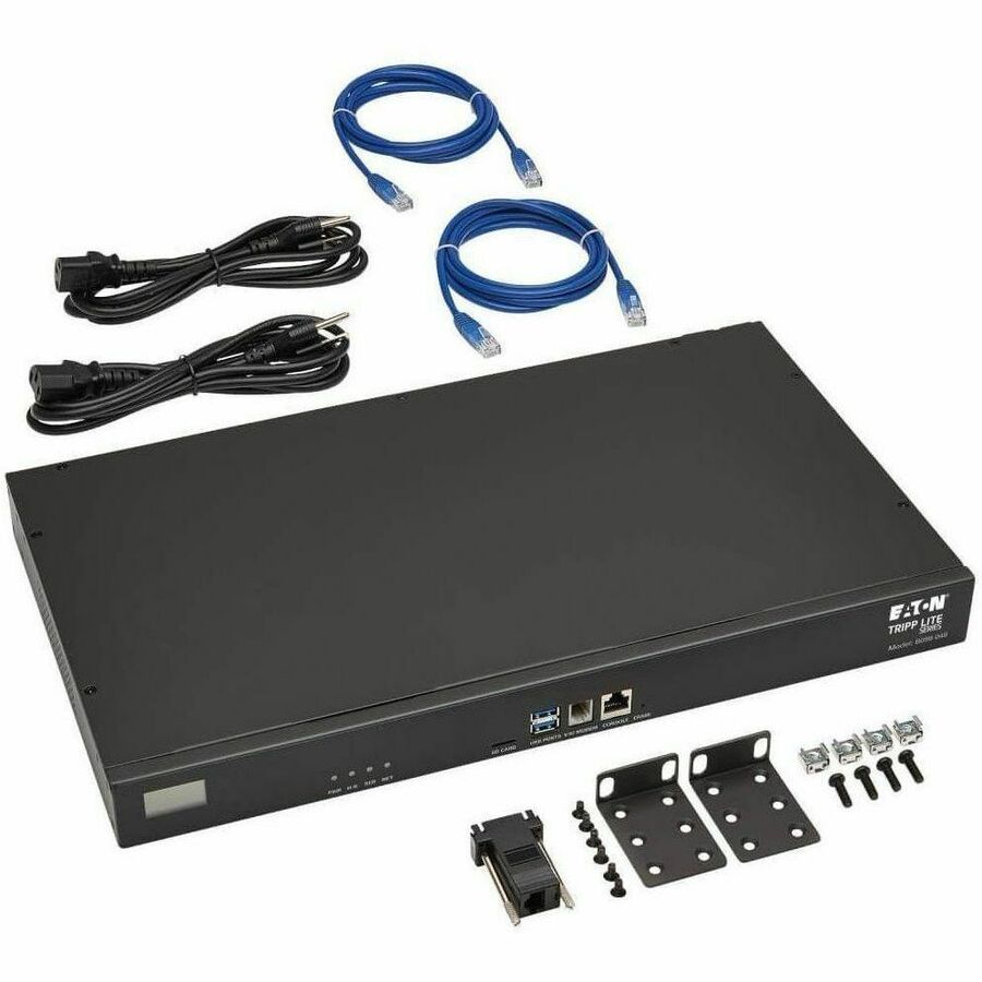 Eaton Tripp Lite Series 48-Port Console Server, USB Ports (2) - Dual GbE NIC, 16 Gb Flash, SD Card, Desktop/1U Rack, TAA — B098-048