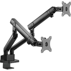 SIIG Aluminum Mechanical Spring Dual Monitor Mount - 17" to 32 - 17.6 lbs - Top Mounting — CE-MT2U12-S1