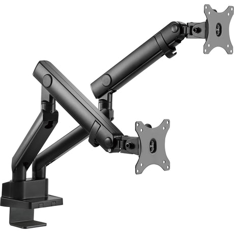 SIIG Aluminum Mechanical Spring Dual Monitor Mount - 17" to 32 - 17.6 lbs - Top Mounting — CE-MT2U12-S1