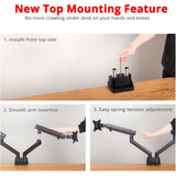 SIIG Aluminum Mechanical Spring Dual Monitor Mount - 17" to 32 - 17.6 lbs - Top Mounting — CE-MT2U12-S1