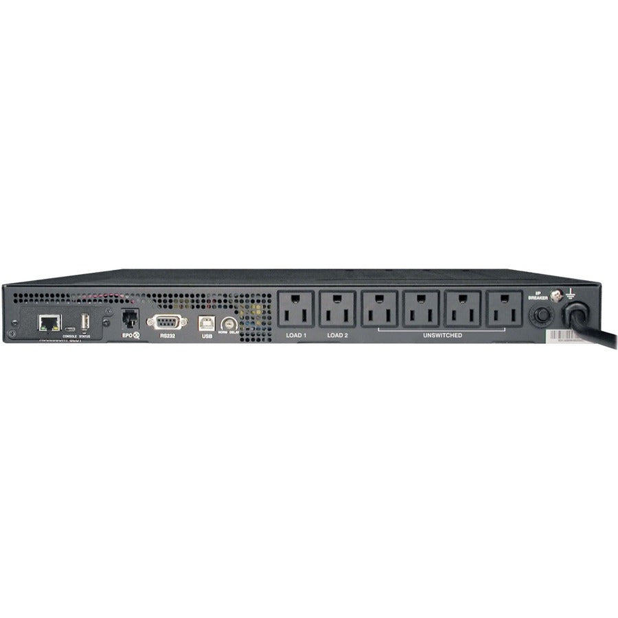 Eaton Tripp Lite Series SmartPro 120V 1kVA 800W Line-Interactive Sine Wave UPS, 1U Rack/Vertical, WEBCARDLX Network Interface, USB, DB9, 6 Outlets — SMART1000RM1UN