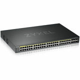 ZYXEL GS2220-50HP 48-Port Gigabit L2+ Managed and Nebula Pro Cloud Managed Switch | 48 PoE+ Ports at 375W with 4 SFP Uplinks — GS2220-50HP