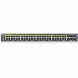ZYXEL GS2220-50HP 48-Port Gigabit L2+ Managed and Nebula Pro Cloud Managed Switch | 48 PoE+ Ports at 375W with 4 SFP Uplinks — GS2220-50HP
