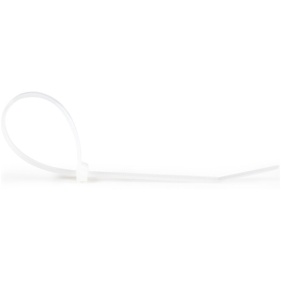 StarTech.com 8"(20cm) Cable Ties, 2-1/8"(55mm) Dia, 50lb(22kg) Tensile Strength, Nylon Self Locking Zip Ties, UL Listed, 1000 Pack, White — CBMZT8NK