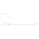 StarTech.com 8"(20cm) Cable Ties, 2-1/8"(55mm) Dia, 50lb(22kg) Tensile Strength, Nylon Self Locking Zip Ties, UL Listed, 1000 Pack, White — CBMZT8NK