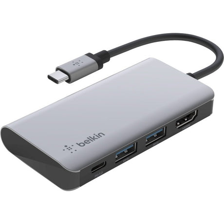Belkin USB-C 4-in-1 Multiport Adapter, Laptop Docking Station, 2x USB-A 3.0, 4k HDMI, 100W Power Delivery — AVC006btSGY