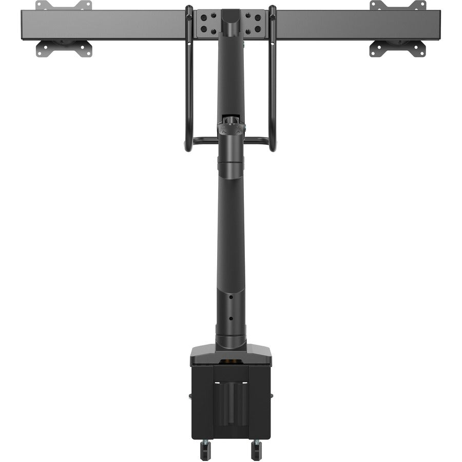 StarTech.com Desk Mount Dual Monitor Arm with USB & Audio, Slim Dual Monitor VESA Mount up to 32" (17.6lb/8kg) Displays, C-Clamp/Grommet — ARMSLIMDUAL2USB3