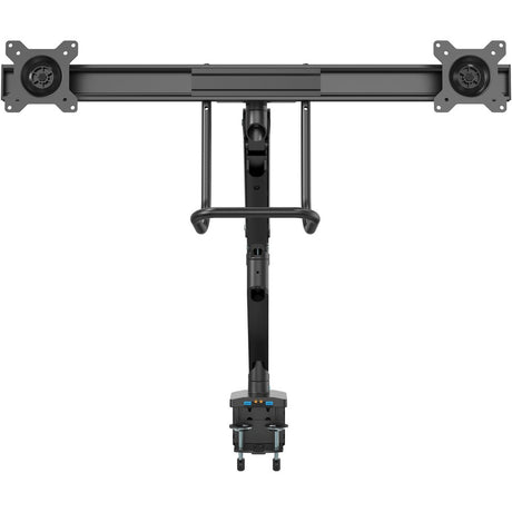 StarTech.com Desk Mount Dual Monitor Arm with USB & Audio, Slim Dual Monitor VESA Mount up to 32" (17.6lb/8kg) Displays, C-Clamp/Grommet — ARMSLIMDUAL2USB3