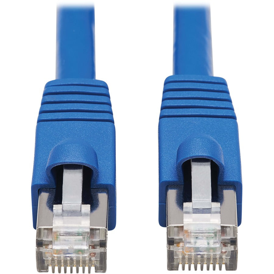 Eaton Tripp Lite Series Cat6a 10G Snagless F/UTP Ethernet Cable (RJ45 M/M), PoE, CMR-LP, Blue, 10 ft. (3.05 m), TAA — N261P-010-BL