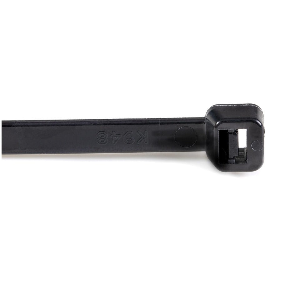 StarTech.com 10"(25cm) Cable Ties, 2-5/8"(68mm) Dia, 50lb(22kg) Tensile Strength, Nylon Self Locking Ties, UL Listed, 1000 Pack, Black — CBMZT10BK
