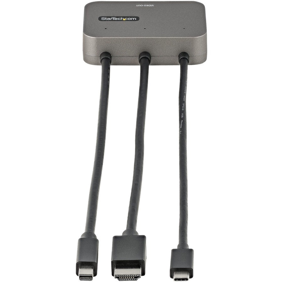 StarTech.com 3-in-1 Multiport to HDMI Adapter, 4K 60Hz USB-C, HDMI or Mini DP to HDMI Video Converter, Conference Room Digital AV Adapter — CDPHDMDP2HD