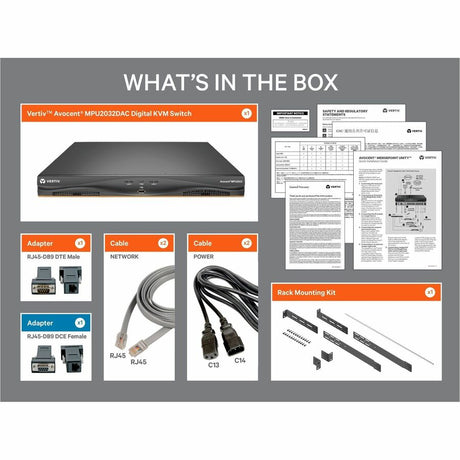 Vertiv Avocent MPU KVM Switch | 32 port | 2 Digital Path | Dual AC Power TAA — MPU2032DAC-400