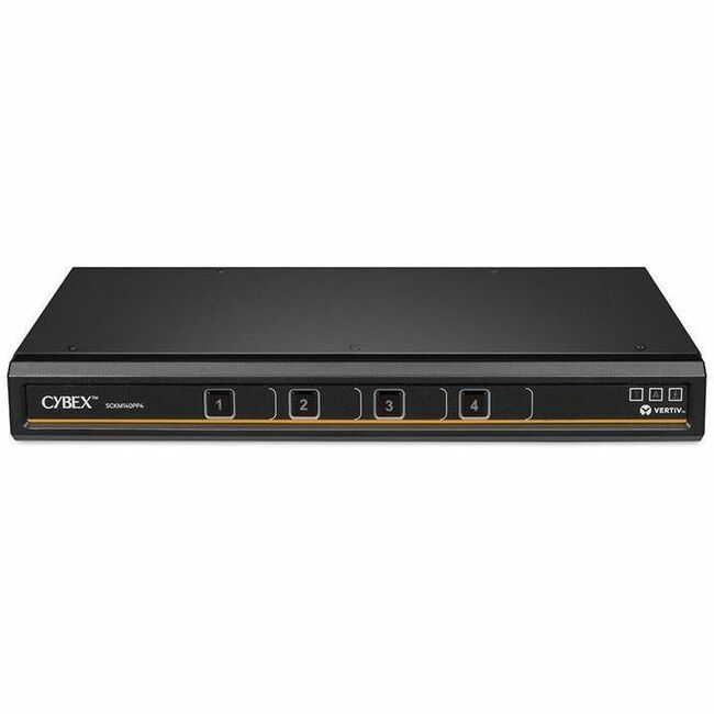 Vertiv Avocent Cybex SCKM100 Secure Desktop KVM Switch, 4 Port, Dedicated Peripheral Port, NIAP Version 4.0 Certified, TAA Compliant (SCKM140PP4-400) — SCKM140PP4-400