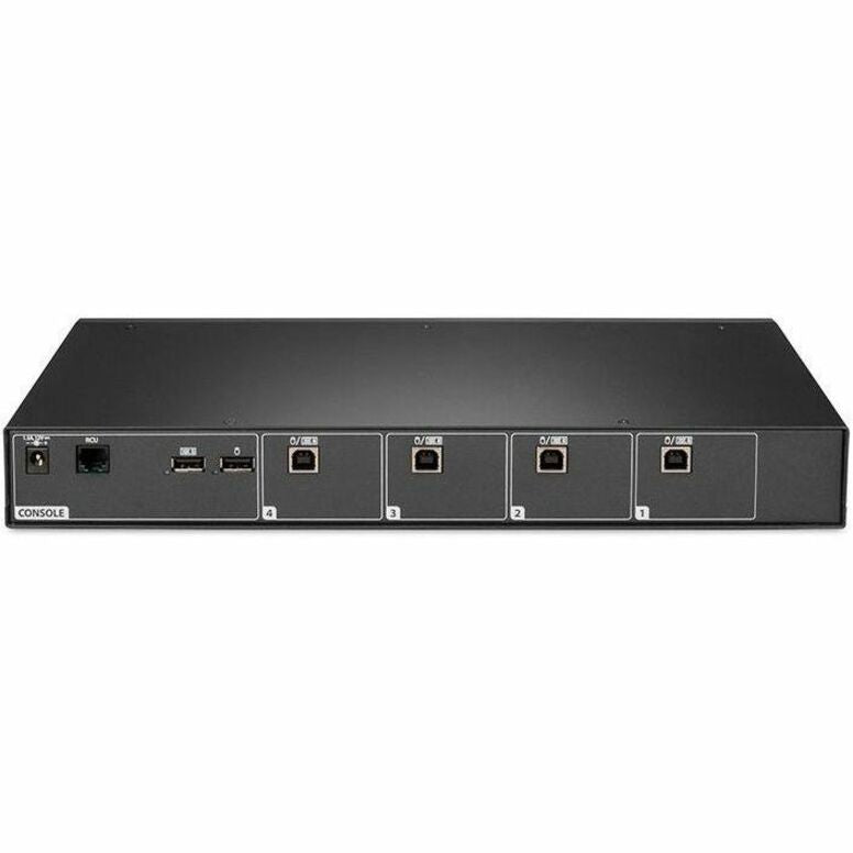 Vertiv Avocent Cybex SCKM100 Secure Desktop KVM Switch, 4 Port, Dedicated Peripheral Port, NIAP Version 4.0 Certified, TAA Compliant (SCKM140PP4-400) — SCKM140PP4-400