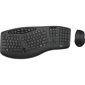 Adesso TruForm 1600 Wireless Ergonomic Keyboard and Optical Mouse — WKB-1600CB