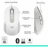 Logitech Signature M650 Wireless Mouse - For Small to Medium Sized Hands, 2-Year Battery, Silent Clicks, Off-white — 910-006252
