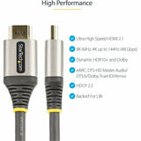 StarTech.com 10ft/3m HDMI 2.1 Cable, Certified Ultra High Speed HDMI Cable 48Gbps, 8K 60Hz/4K 120Hz HDR10+, 8K HDMI Cable, Monitor/Display — HDMM21V3M