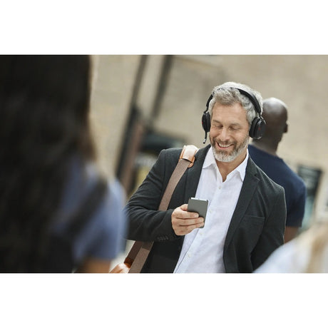 Jabra Evolve2 75 Wireless On-ear Stereo Headset - USB-A - For MS Teams - With Charging Stand - Black - Binaural - Ear-cup - 3000 cm - Bluetooth - 20 Hz to 20 kHz - MEMS Technology Microphone - Noise Cancelling — 27599-999-989