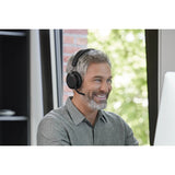 Jabra Evolve2 75 Wireless On-ear Stereo Headset - USB-A - For MS Teams - With Charging Stand - Black - Binaural - Ear-cup - 3000 cm - Bluetooth - 20 Hz to 20 kHz - MEMS Technology Microphone - Noise Cancelling — 27599-999-989