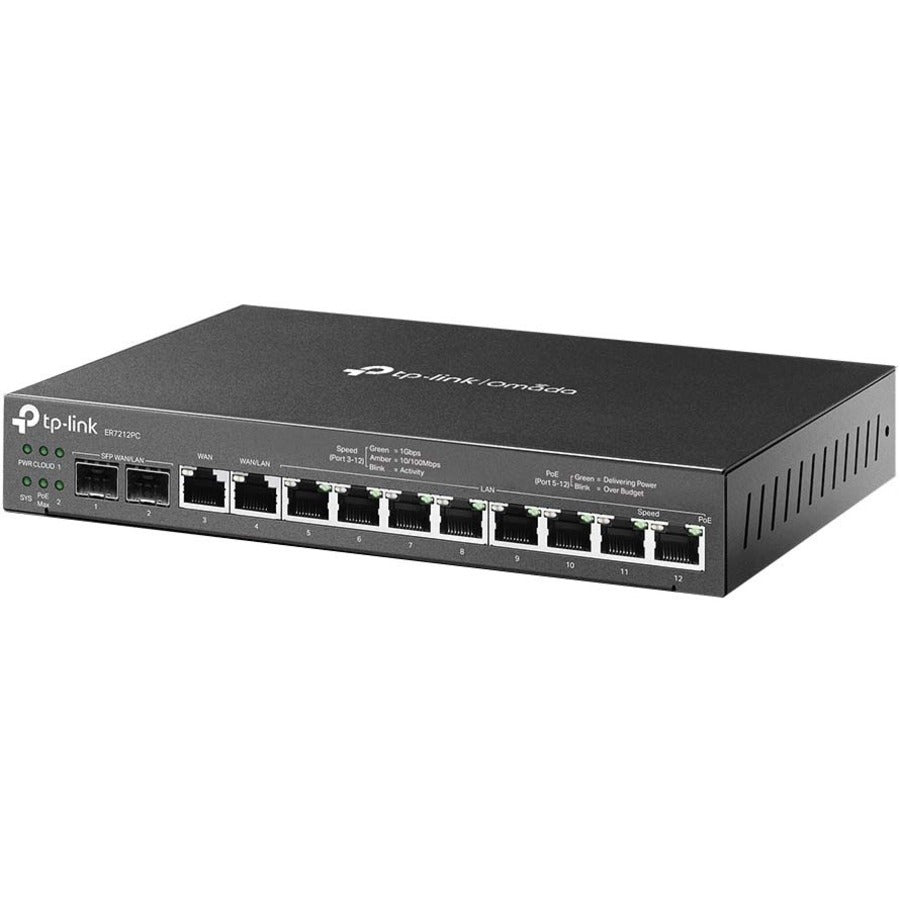 TP-Link ER7212PC - Omada PoE Switch & Controller 3-in-1 Gigabit VPN Router — ER7212PC