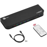 SIIG 4x1 DisplayPort 4K KVM USB 3.0 Switch with Remote Control — CE-KV0D11-S1