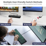SIIG 4x1 DisplayPort 4K KVM USB 3.0 Switch with Remote Control — CE-KV0D11-S1