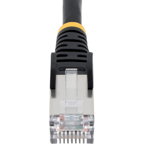 StarTech.com 10ft CAT6a Ethernet Cable, Black Low Smoke Zero Halogen (LSZH) 10 GbE 100W PoE S/FTP Snagless RJ-45 Network Patch Cord — NLBK-10F-CAT6A-PATCH