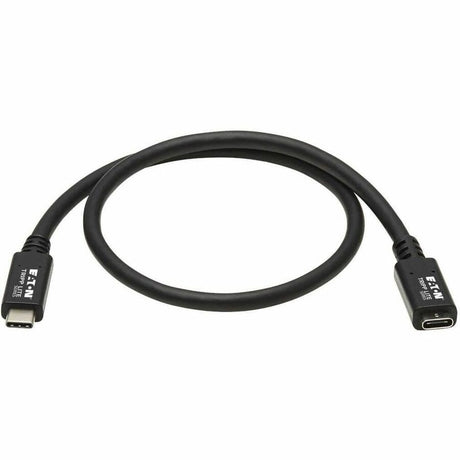Eaton Tripp Lite Series USB-C Extension Cable (M/F) - USB 3.2 Gen 2 (10Gbps), Thunderbolt 3 Compatible, Black, 20 in. (0.5 m) — U421-20N-G2