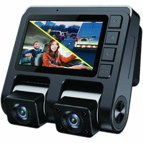 GekoGear Front/Rear Dashcam With Display — Orbit-D110