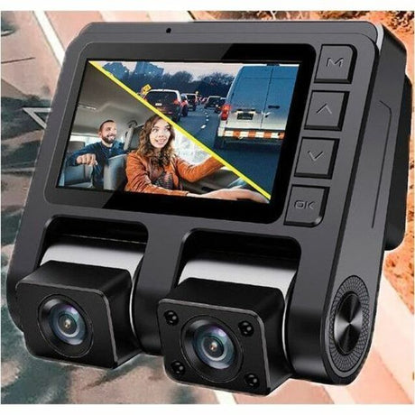 GekoGear Front/Rear Dashcam With Display — Orbit-D110
