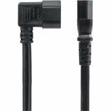 StarTech.com 6ft (1.8m) Heavy Duty Power Cord, Right Angle IEC 60320 C14 to C13, 15A 250V, 14AWG, UL Listed — 8745-4600-POWER-CORD