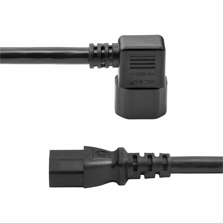 StarTech.com 6ft (1.8m) Heavy Duty Power Cord, Right Angle IEC 60320 C14 to C13, 15A 250V, 14AWG, UL Listed — 8745-4600-POWER-CORD