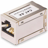 StarTech.com Shielded RJ45 Coupler, Inline Cat6a Coupler, Female to Female (F/F) T568B Pinout, Shielded Ethernet Cable Extension — IN-CAT6A-COUPLER-S1
