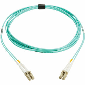 Eaton Tripp Lite Series 10Gb/40Gb/100Gb Duplex Multimode 50/125 OM4 LSZH Fiber Patch Cable (LC/LC), Aqua, 3M (9.8 ft.), TAA — N820-03M-OM4TAA