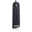 Belkin 12 Outlet Surge Protector with 8ft Power Cord - 3996 J - RJ-11 2X output lines, 1X input line — BV112230-08-BLK