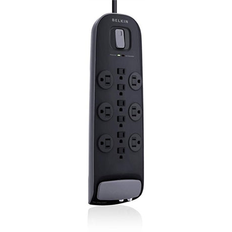 Belkin 12 Outlet Surge Protector with 8ft Power Cord - 3996 J - RJ-11 2X output lines, 1X input line — BV112230-08-BLK