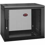 APC NetShelter 9U Wallmount Rack Enclosure Cabinet Single Hinged Switch Depth — AR109SH4