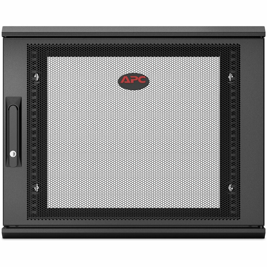 APC NetShelter 9U Wallmount Rack Enclosure Cabinet Single Hinged Switch Depth — AR109SH4