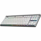 Logitech G515 LIGHTSPEED TKL Low Profile Wireless Gaming Keyboard, LIGHTSYNC RGB, Thin Tenkeyless Design, PBT Keycaps, Linear (Red) Mechanical Switches, White — 920-012537