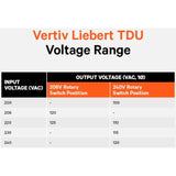Vertiv Liebert TDU - 5050VA/5050W 120VAC|Step Down Transformer/Voltage Converter — TDU-6000RTL630
