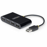 StarTech.com 4-Port USB 2.0 Hub, USB Bus Powered, Small Travel Mini USB Hub, Multi-Port USB 2.0 Splitter, Portable USB Hub, 480Mbps — ST4200MINI2-USB-HUB