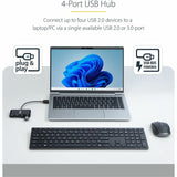 StarTech.com 4-Port USB 2.0 Hub, USB Bus Powered, Small Travel Mini USB Hub, Multi-Port USB 2.0 Splitter, Portable USB Hub, 480Mbps — ST4200MINI2-USB-HUB