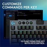 Logitech G915 X LIGHTSPEED TKL Low-Profile Wireless Gaming Keyboard, Double-Shot PBT Keycaps, Fully Programmable Keys, RGB Backlighting, Sleek Aluminum Finishing, GL Red Linear - PC/Mac — 920-012743