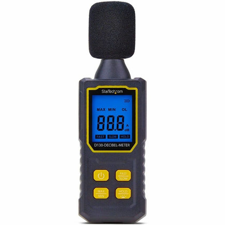 StarTech.com Handheld Digital Sound Meter w/Large LCD, Noise/Decibel Level Reader for Server Rooms/Offices, Audio Monitor, 30-130dBA Range — D130-DECIBEL-METER
