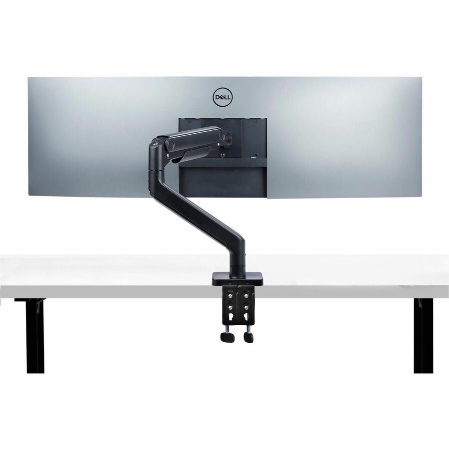 StarTech.com Monitor Desk Mount for up to 49in 32:9 Ultrawide Curved Screen, Mechanical Spring Arm, C-Clamp/Grommet, Max Weight 44lb/20kg — H1M1AG1-MONITOR-ARM