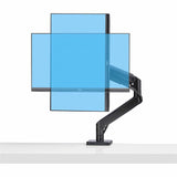 StarTech.com Monitor Desk Mount for up to 49in 32:9 Ultrawide Curved Screen, Mechanical Spring Arm, C-Clamp/Grommet, Max Weight 44lb/20kg — H1M1AG1-MONITOR-ARM